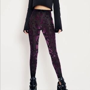 Blackmilk Burnout Occult Velvet Leggings XXL